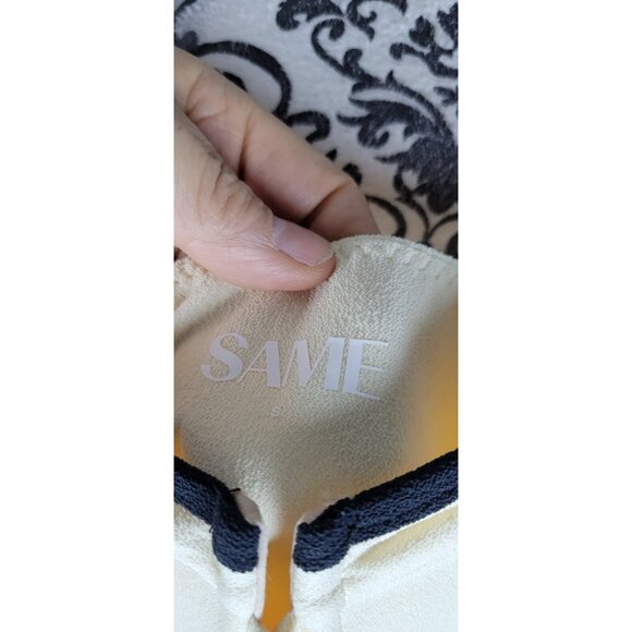 SAME Los Angeles Swim Womens One Piece Underwire Faux Suede Beige Small - Picture 2 of 8